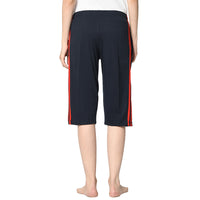 Mack Jonney Blue 3/4th Capri For Women's