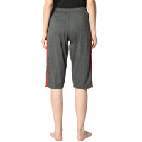Mack Jonney Grey 3/4th Capri For Women's