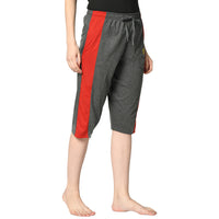 Mack Jonney Grey 3/4th Capri For Women's