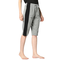 Mack Jonney Silver 3/4th Capri For Women's