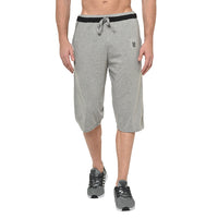 Mack Jonney Cotton Blended Regular Fit Grey 3/4th Capri For Men