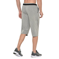 Mack Jonney Cotton Blended Regular Fit Grey 3/4th Capri For Men