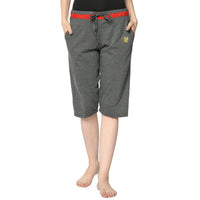 Mack Jonney Grey 3/4th Capri For Women's