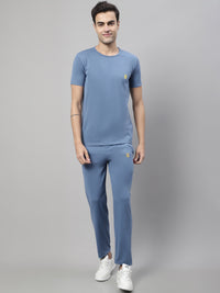 Mack Jonney Dark Grey Cotton Solid Co-ord Set Tracksuit For Men(Zip On 1 Side Pocket)
