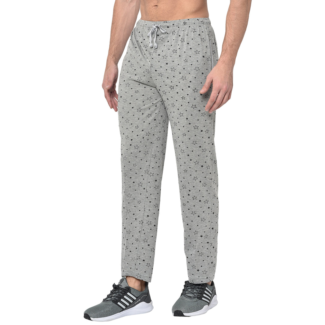 Mack Jonney Grey Cotton Trackpant For Men's