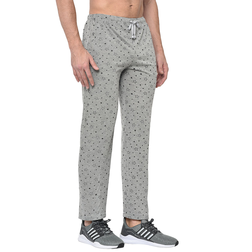 Mack Jonney Grey Cotton Trackpant For Men's