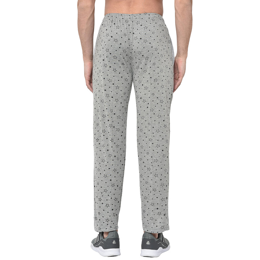 Mack Jonney Grey Cotton Trackpant For Men's