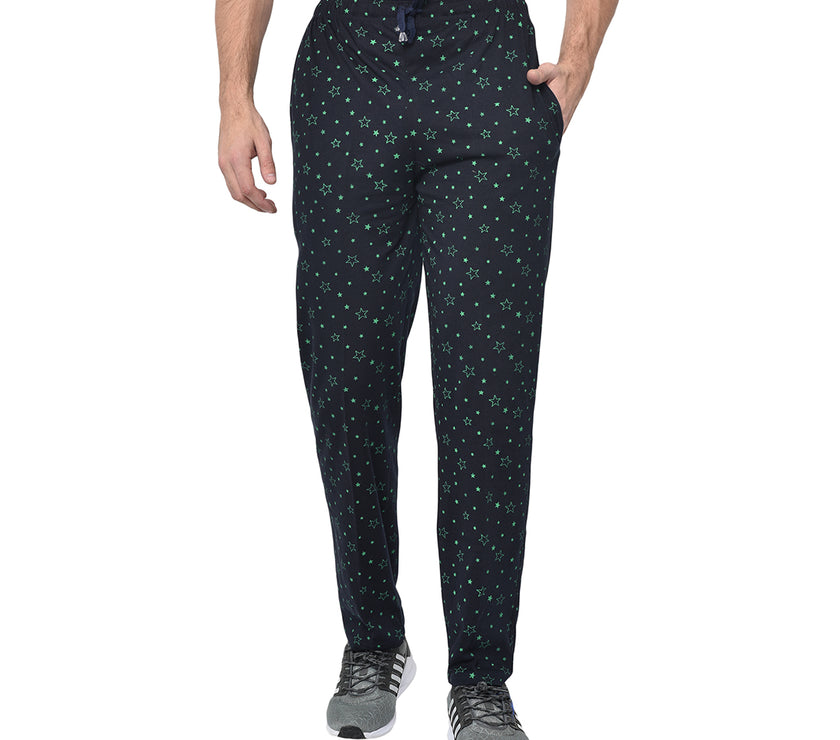 Mack Jonney Dark Blue Cotton Trackpant For Men's