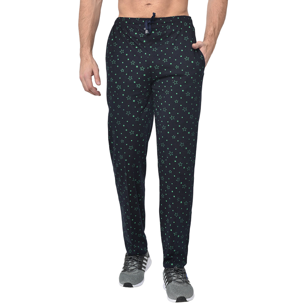 Mack Jonney Dark Blue Cotton Trackpant For Men's