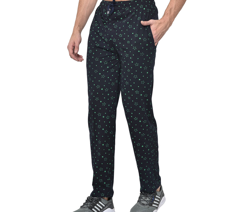 Mack Jonney Dark Blue Cotton Trackpant For Men's