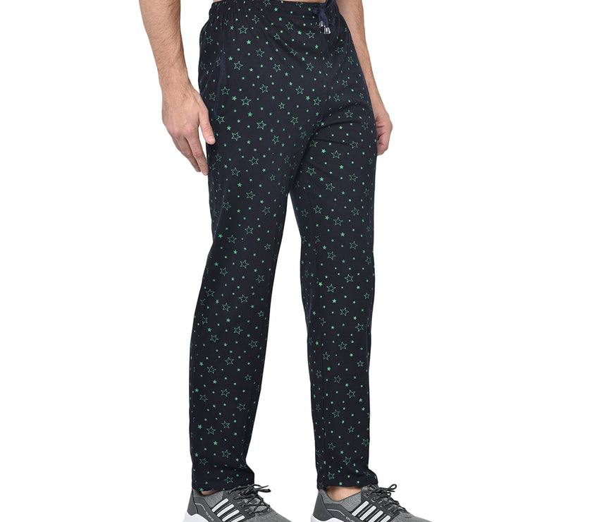 Mack Jonney Dark Blue Cotton Trackpant For Men's