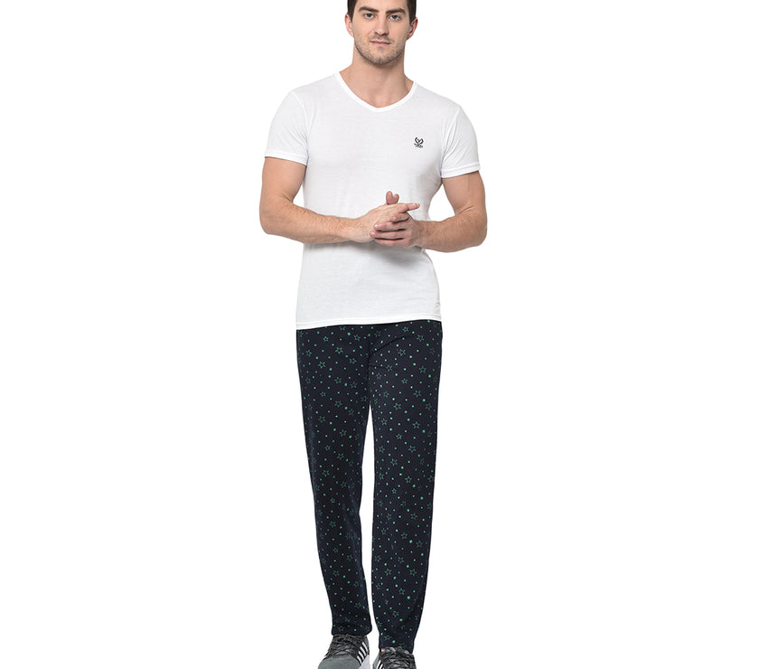 Mack Jonney Dark Blue Cotton Trackpant For Men's