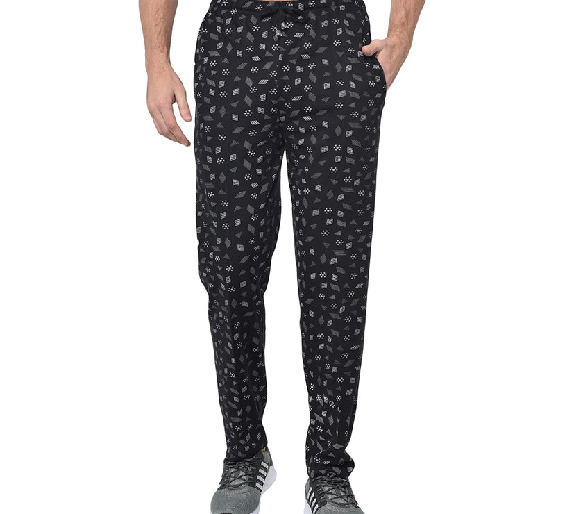 Mack Jonney Black Cotton Trackpant For Men's
