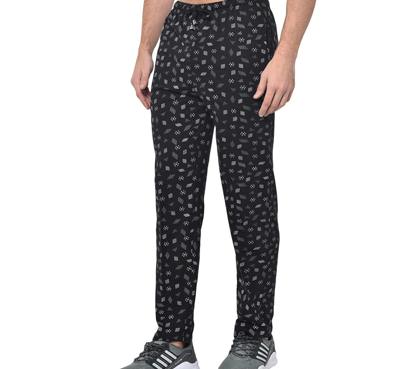 Mack Jonney Black Cotton Trackpant For Men's