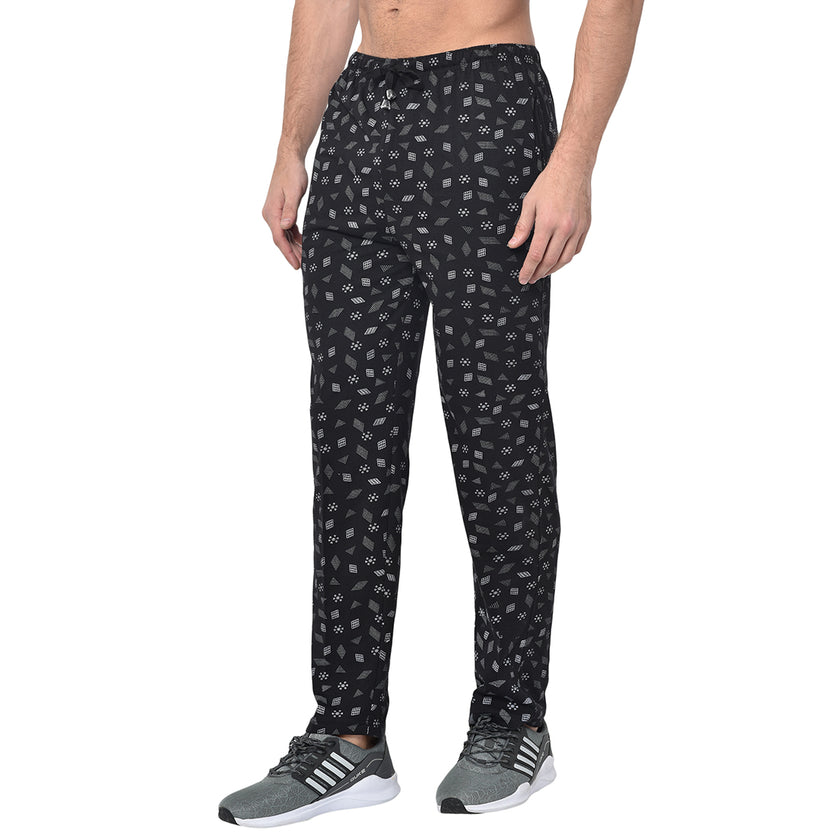 Mack Jonney Black Cotton Trackpant For Men's