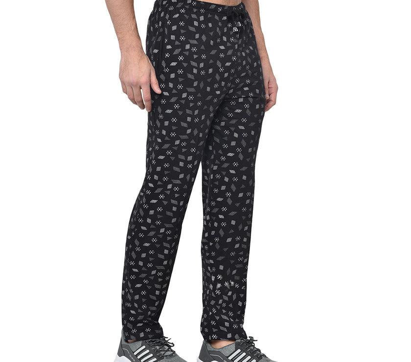 Mack Jonney Black Cotton Trackpant For Men's