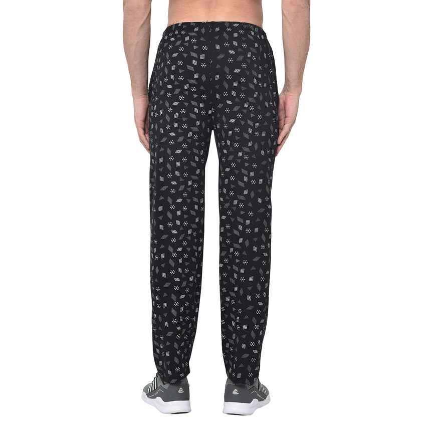 Mack Jonney Black Cotton Trackpant For Men's