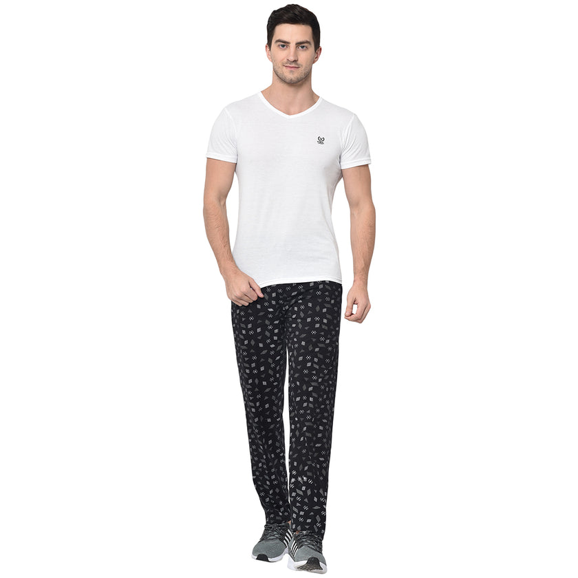 Mack Jonney Black Cotton Trackpant For Men's