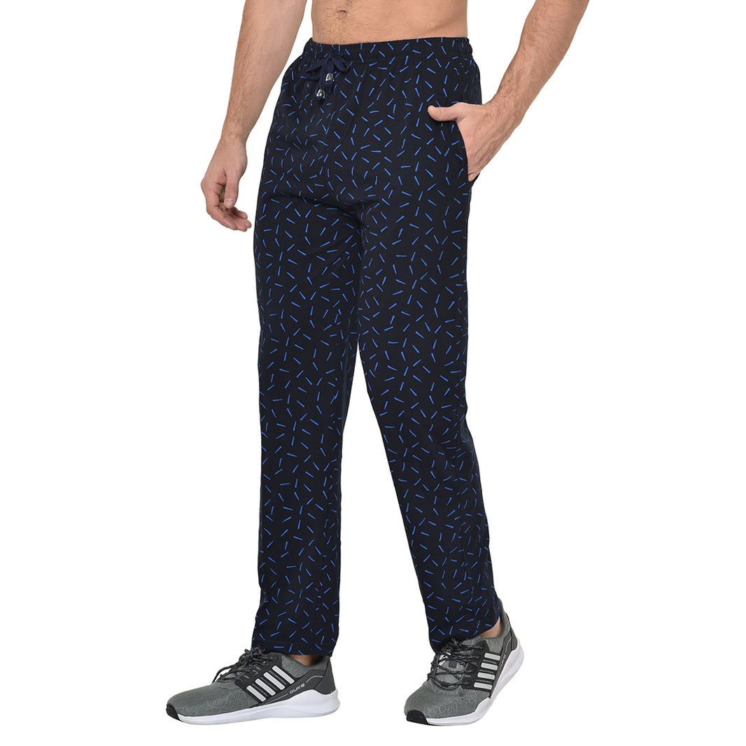 Mack Jonney Dark Blue Cotton Trackpant For Men's