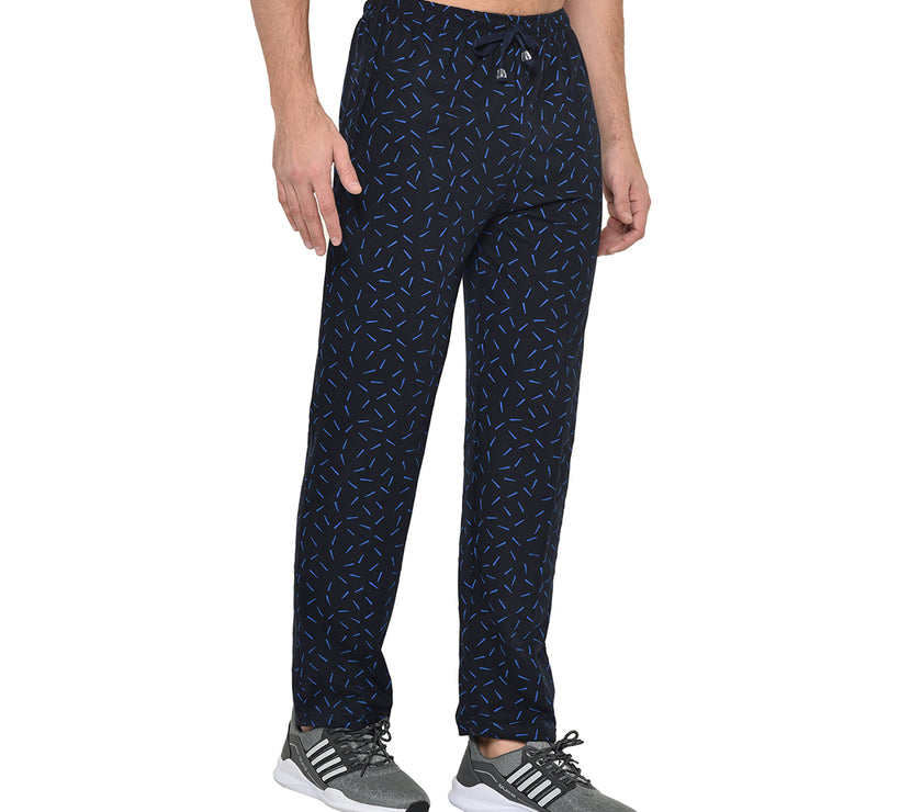 Mack Jonney Dark Blue Cotton Trackpant For Men's