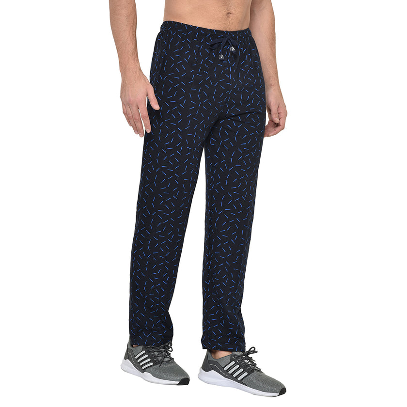 Mack Jonney Dark Blue Cotton Trackpant For Men's