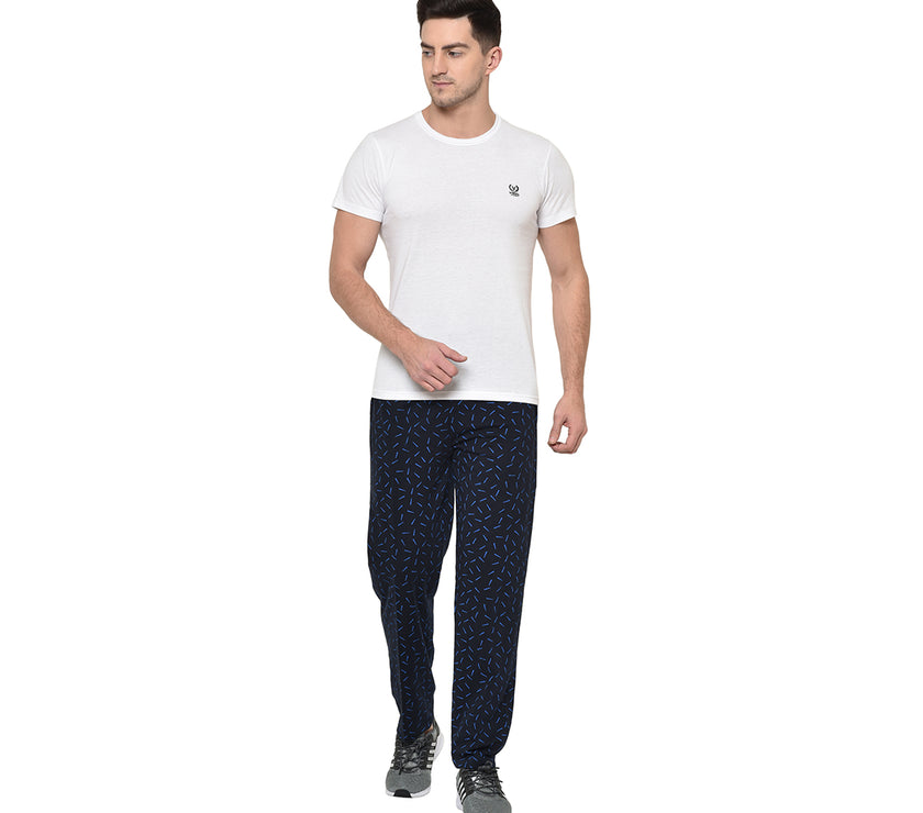 Mack Jonney Dark Blue Cotton Trackpant For Men's