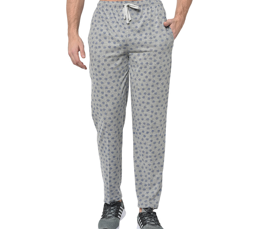 Mack Jonney Grey Cotton Trackpant For Men's
