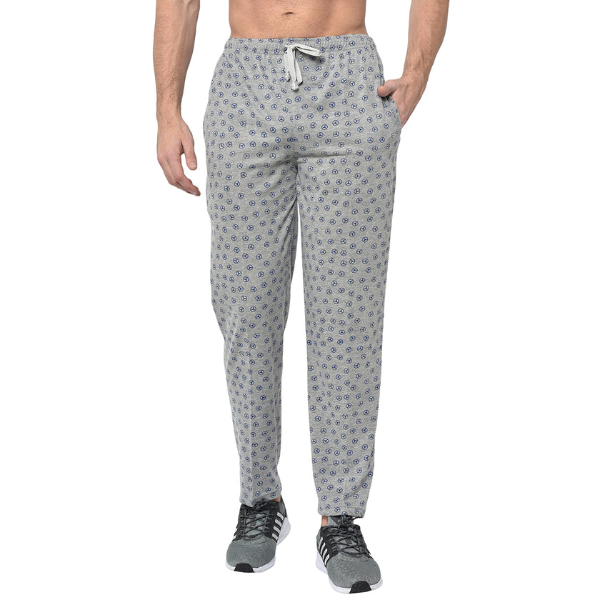 Mack Jonney Grey Cotton Trackpant For Men's