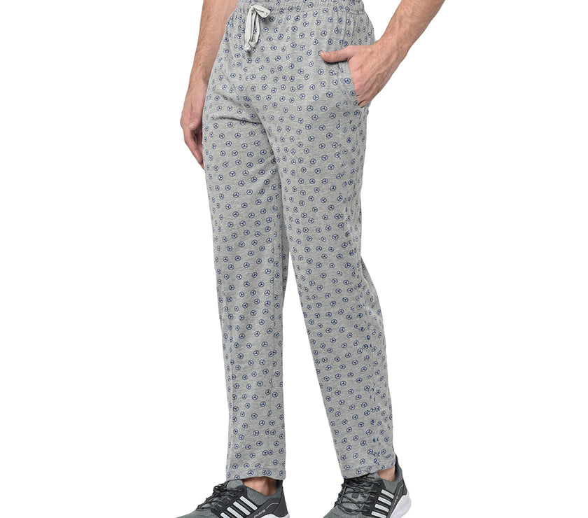 Mack Jonney Grey Cotton Trackpant For Men's