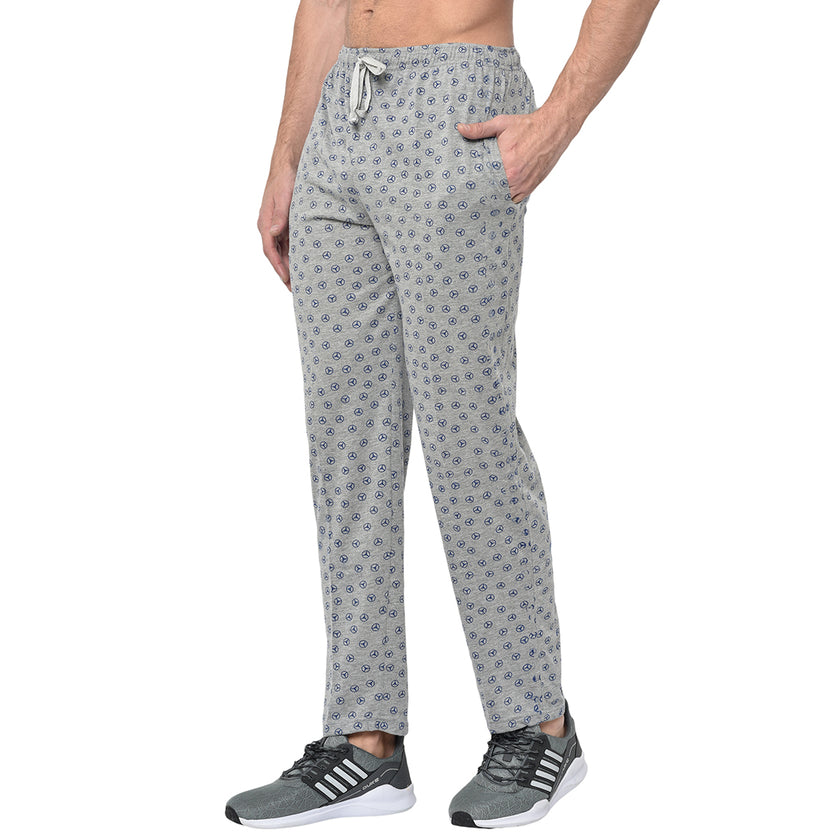 Mack Jonney Grey Cotton Trackpant For Men's