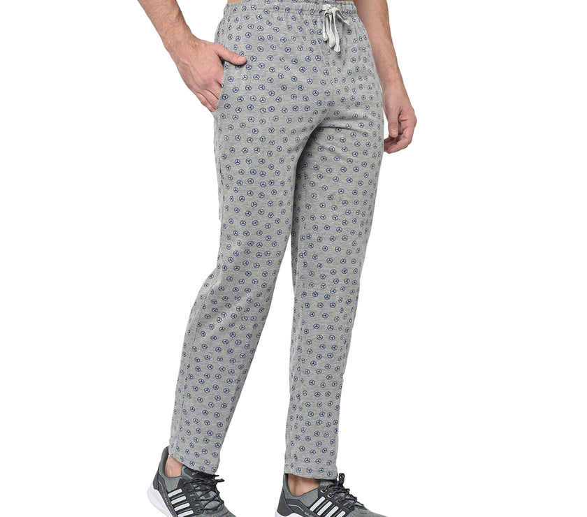 Mack Jonney Grey Cotton Trackpant For Men's
