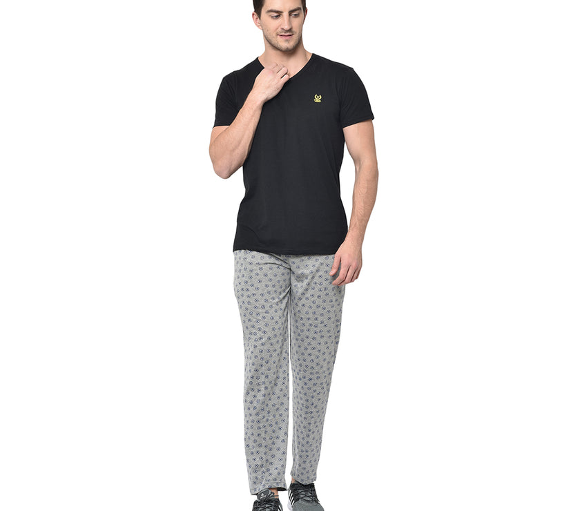 Mack Jonney Grey Cotton Trackpant For Men's