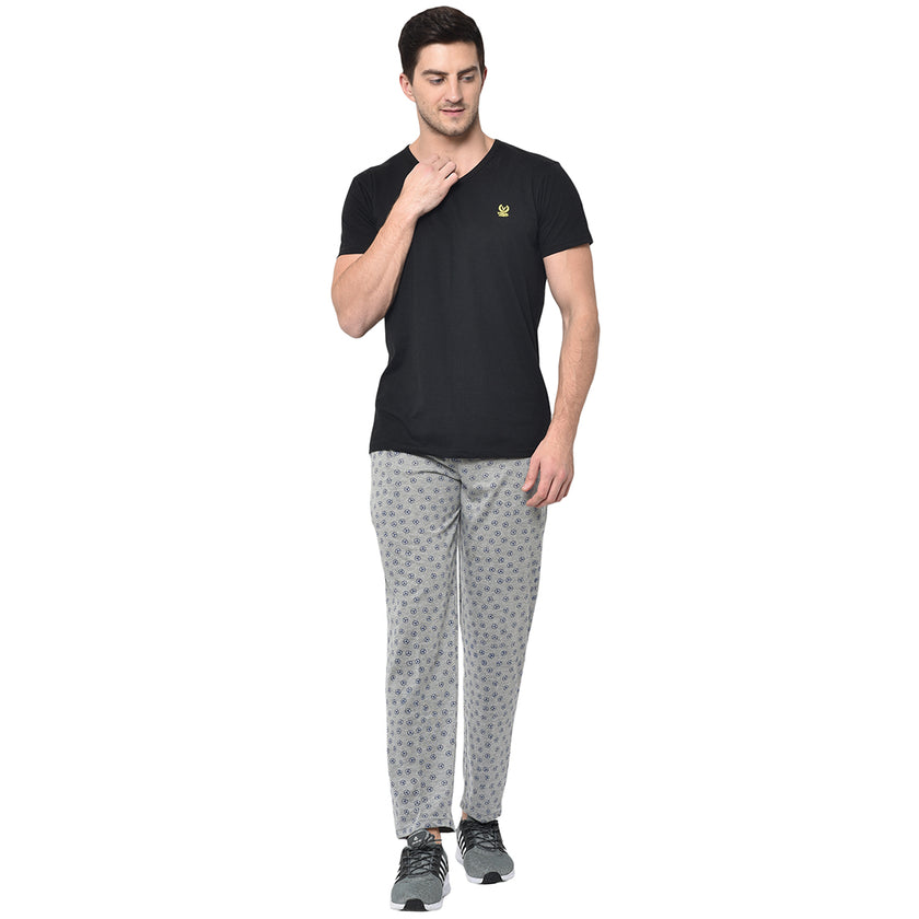 Mack Jonney Grey Cotton Trackpant For Men's