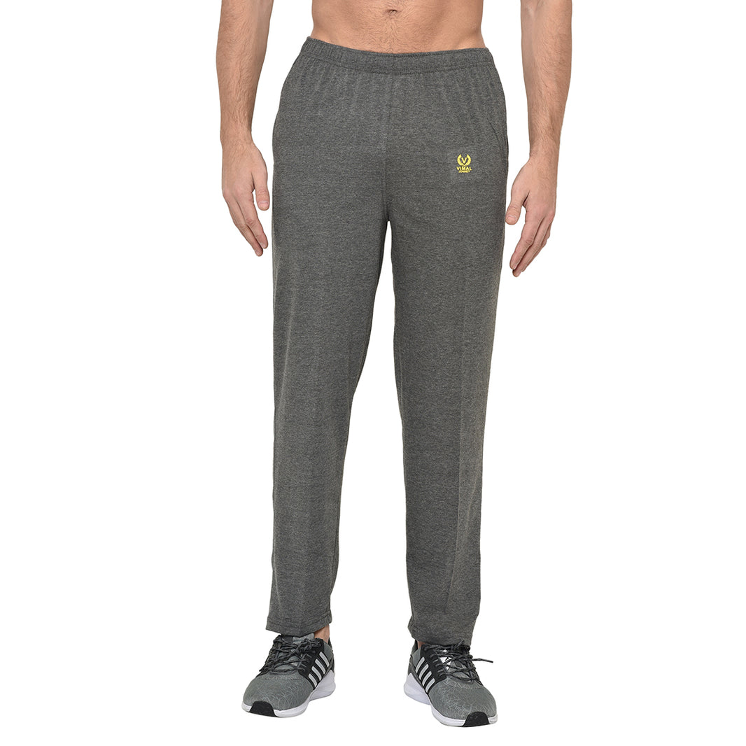 Mack Jonney Grey Cotton Trackpant For Men's