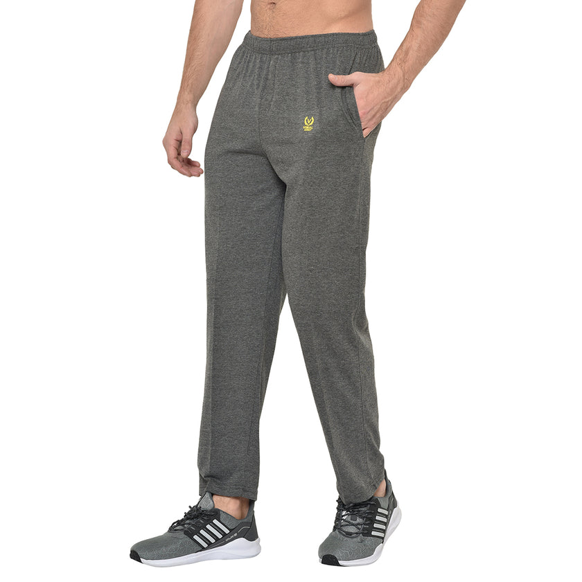 Mack Jonney Grey Cotton Trackpant For Men's