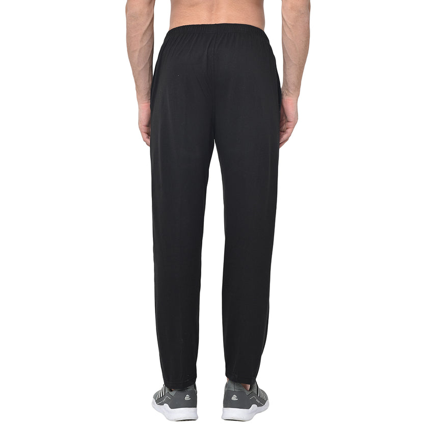 Mack Jonney Black Cotton Trackpant For Men's