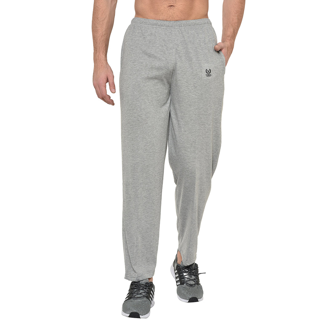 Mack Jonney Silver Cotton Trackpant For Men's