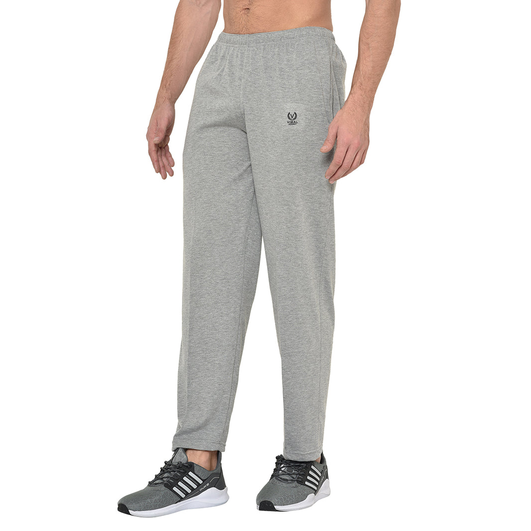 Mack Jonney Silver Cotton Trackpant For Men's