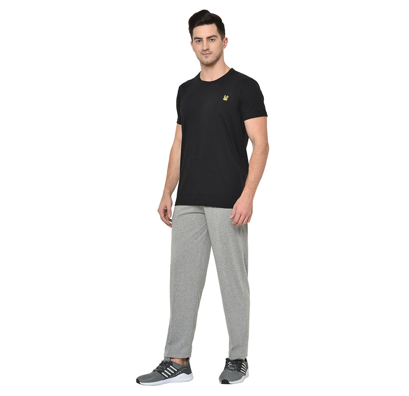 Mack Jonney Silver Cotton Trackpant For Men's