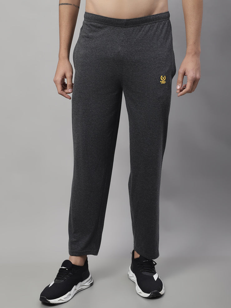 Mack Jonney Anthracite Regular fit Cotton Trackpant for Men