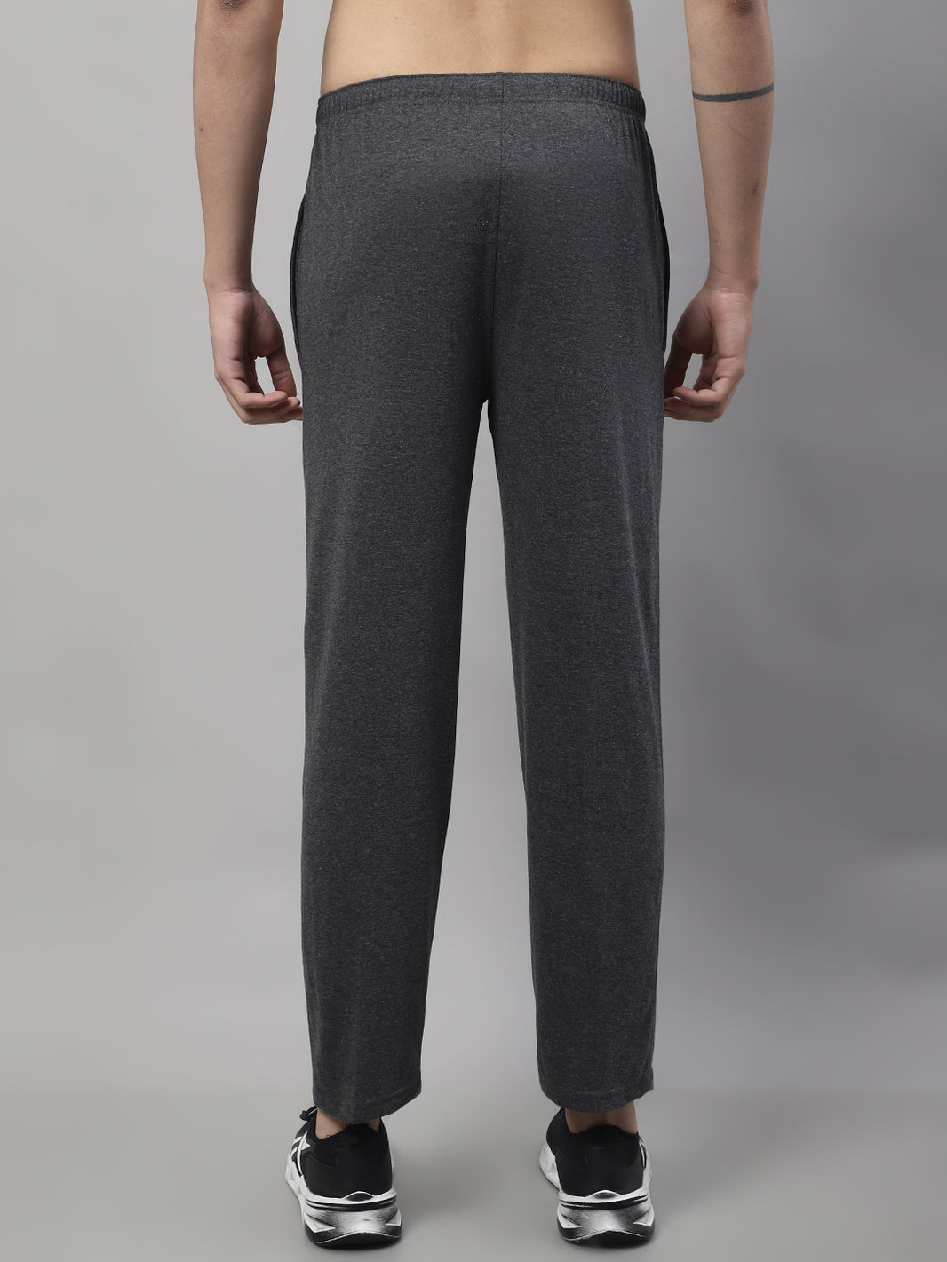 Mack Jonney Anthracite Regular fit Cotton Trackpant for Men