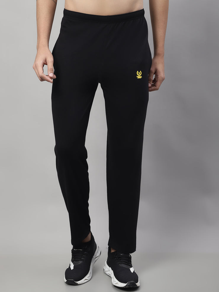 Mack Jonney Black Regular fit Cotton Trackpant for Men