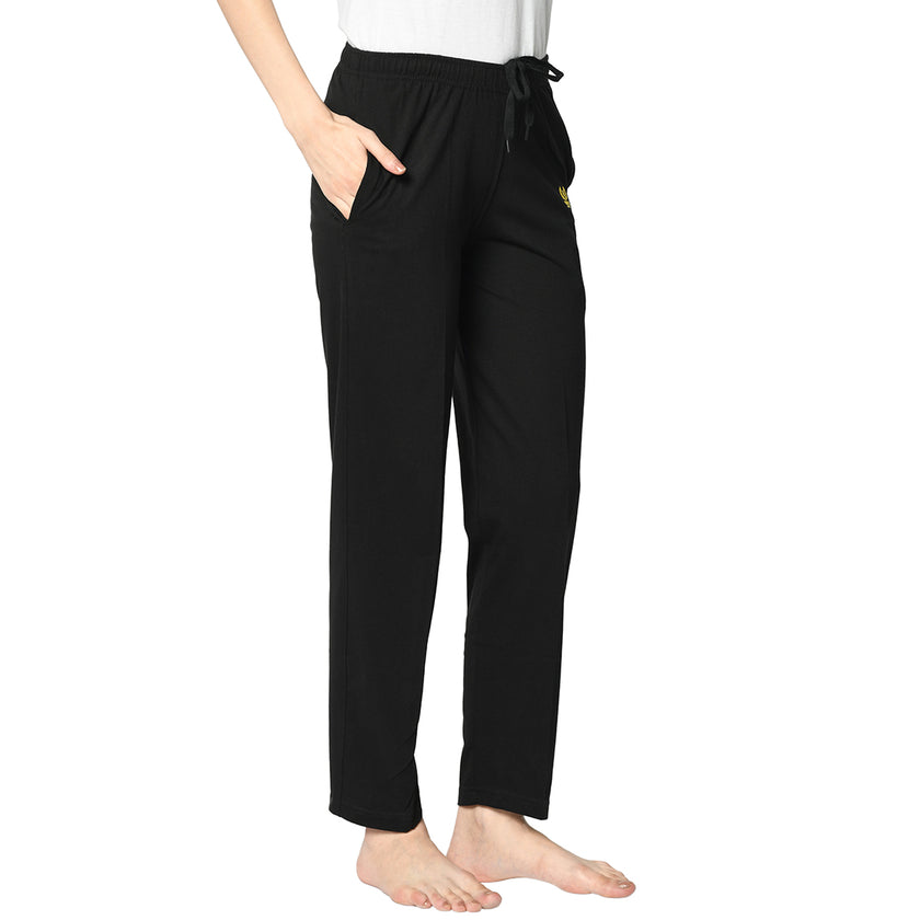 Mack Jonney Black Trackpant For Women's