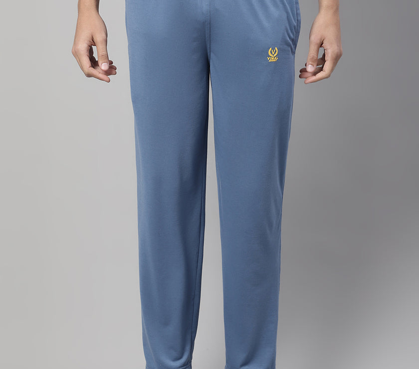Mack Jonney Dark Grey Regular fit Cotton Trackpant for Men