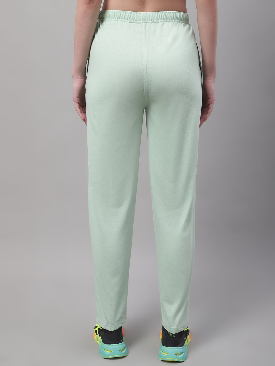 Mack Jonney Light Green Regular fit Cotton Trackpant for Women(Zip On 1 Side Pocket)