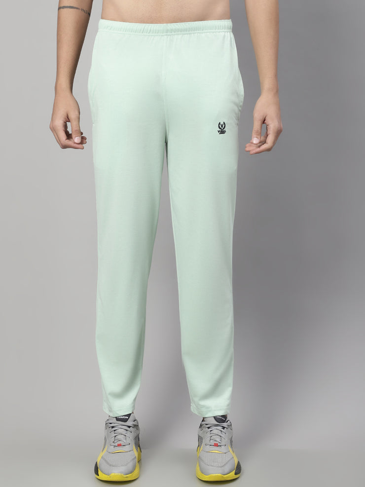 Mack Jonney Light Green Regular fit Cotton Trackpant for Men