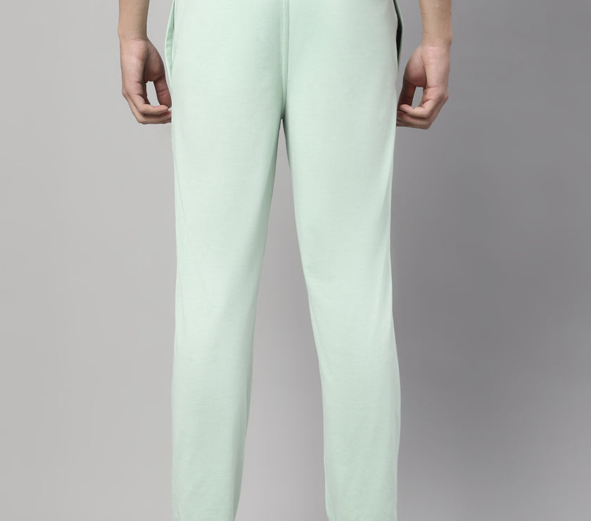 Mack Jonney Light Green Regular fit Cotton Trackpant for Men