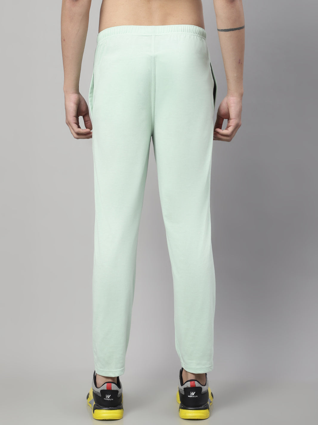 Mack Jonney Light Green Regular fit Cotton Trackpant for Men