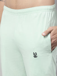Mack Jonney Light Green Regular fit Cotton Trackpant for Men