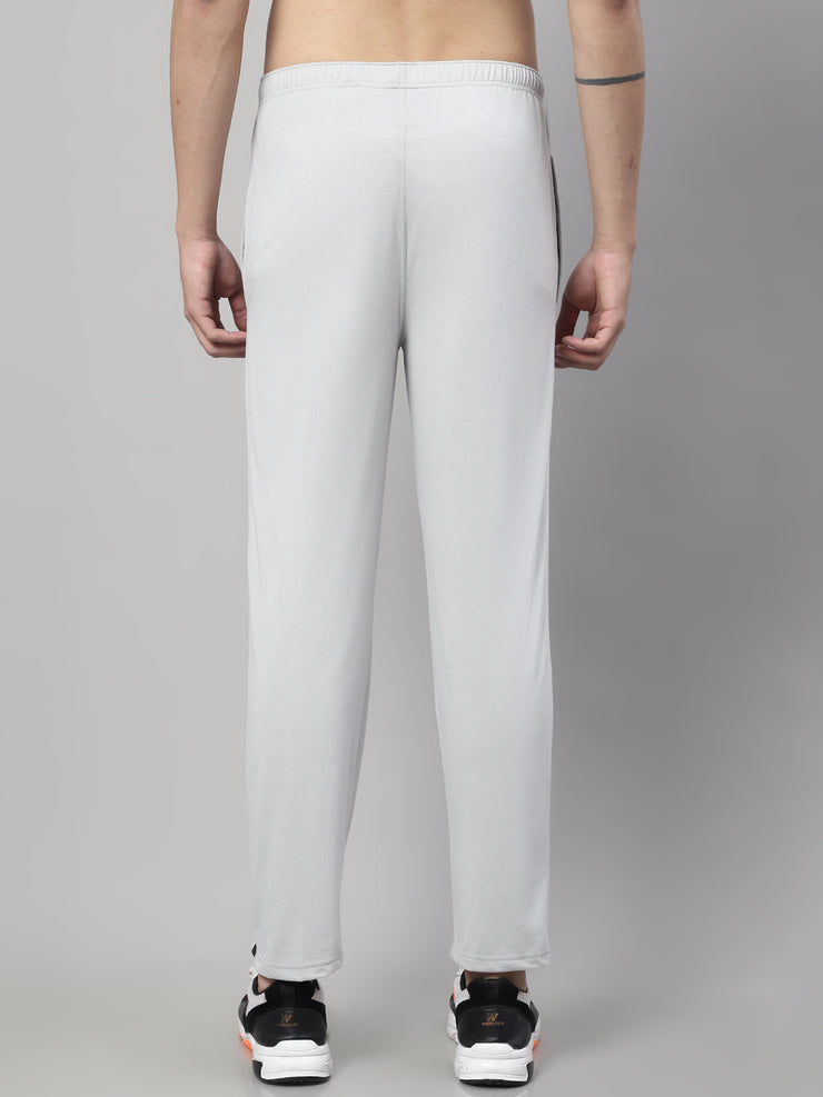 Mack Jonney Light Grey Regular fit Cotton Trackpant for Men